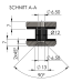 Abdeckscheibe Ø30 mm mit 7mm Wandabstand - für M6 Senkkopfschraube, Schwarz beschichtet