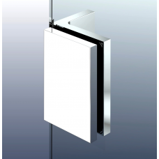 Flamea+ Sauna Winkelverbinder Glas - Wand 90°, mattverchromt