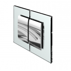 Pontere Längsverbinder Glas - Glas 180°, glanzverchromt