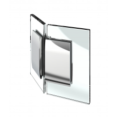 Pontere Winkelverbinder Glas - Glas 135°, glanzverchromt