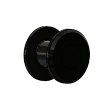 Punkthalter - Aufliegend, mit Wandabstand = 5,5 mm, mit Langloch, Schwarz beschichtet