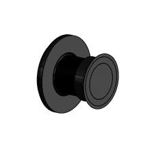Punkthalter - 26/32, mit Wandabstand = 5,5 mm, mit Langloch, Schwarz beschichtet