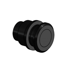 Punkthalter - Aufliegend, mit Wandabstand = 20 - 25 mm, mit Langloch, Schwarz beschichtet
