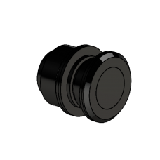 Punkthalter - Aufliegend, mit Wandabstand = 15 - 20 mm, mit Langloch, Schwarz beschichtet