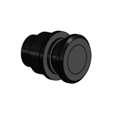 Punkthalter - Aufliegend, mit Wandabstand = 20 - 25 mm, mit Langloch, Schwarz beschichtet