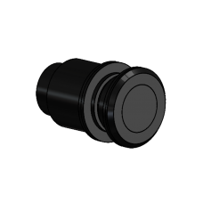 Punkthalter - Aufliegend, mit Wandabstand = 25 - 35 mm, mit Langloch, Schwarz beschichtet