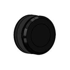 Punkthalter - Aufliegend, mit Wandabstand = 7,5 mm, mit Langloch, Schwarz beschichtet