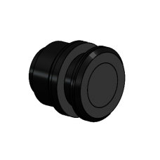 Punkthalter - Aufliegend, mit Wandabstand = 17 - 22 mm, mit Langloch, Schwarz beschichtet