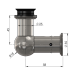 3 - Punkt Verbinder starr Wand/Glas/Glas, für ESG 10 mm