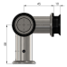 3 - Punkt Verbinder starr Wand/Glas/Glas, für ESG 10 mm